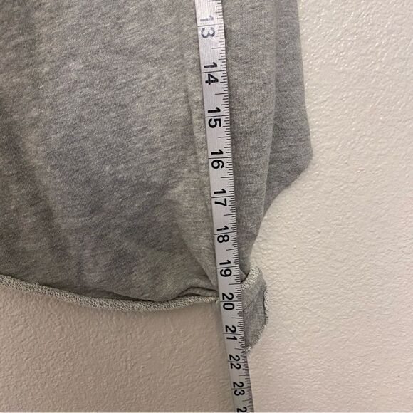 Free People Fresh to Def Pullover front tie crop oversized tank Heather Gray XS - Picture 5 of 8